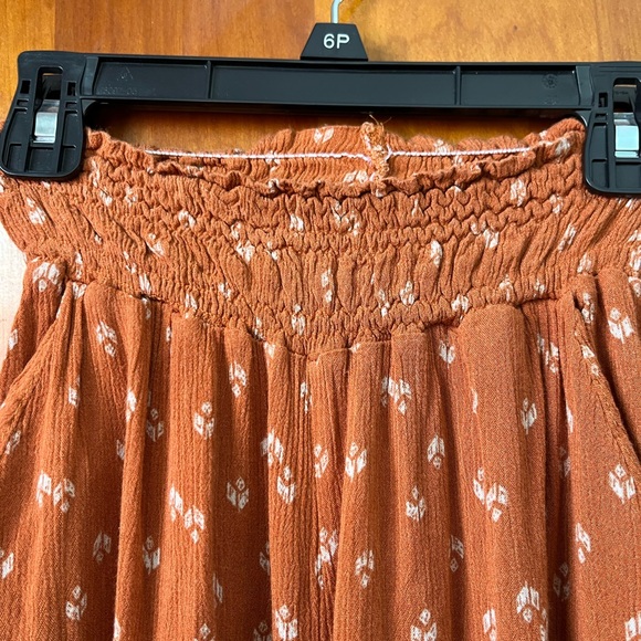 Orange Smocked Maxi Dress - Picture 2 of 6